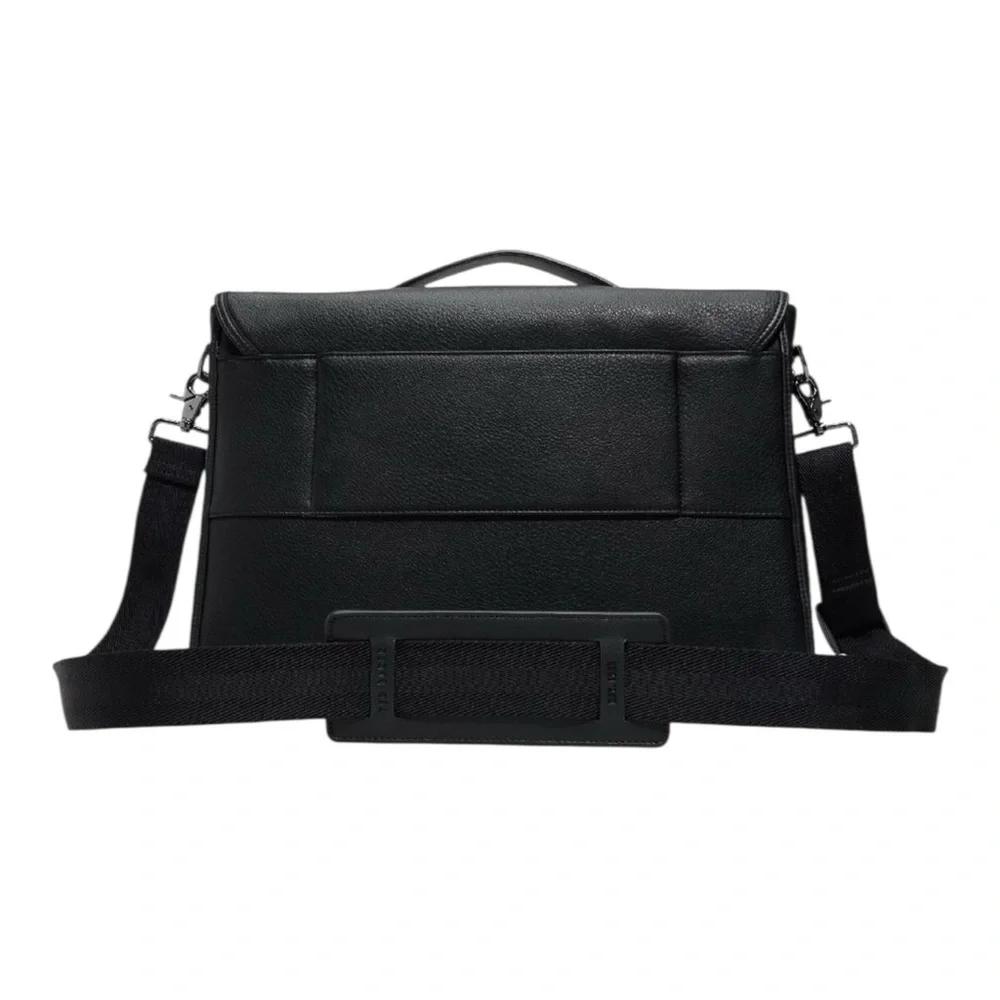 Ted Baker Irvine Pebbled Magnetic Snap Messenger Bag